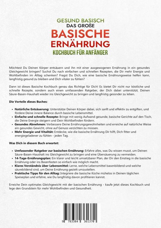 Produktbild: Gesund Basisch - Das gro&szlig;e Basische Ern&auml;hrung Kochbuch f&uuml;r Anf&auml;nger