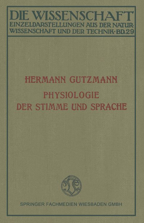 Produktbild: Physiologie der Stimme und Sprache