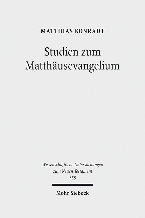 Produktbild: Studien zum Matth&auml;usevangelium