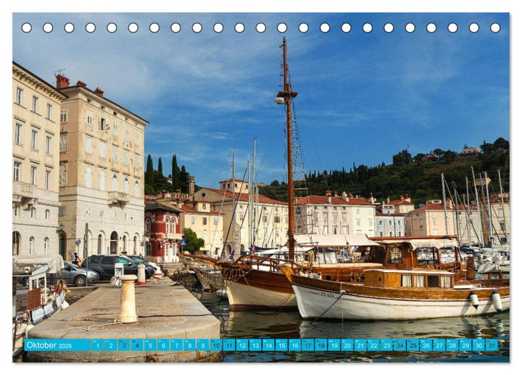 Produktbild: Piran - Slowenische Perle an der Adriak&uuml;ste (Tischkalender 2026 DIN A5 quer), CALVENDO Monatskalender