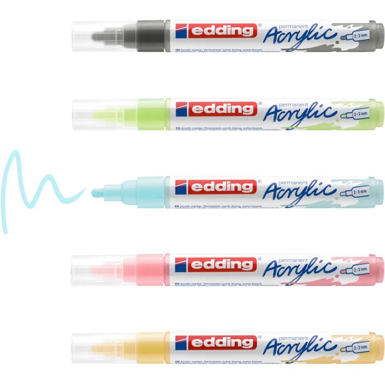 Produktbild: Edding Acrylmarker Acrylic 5100 Mittel 5er Set
