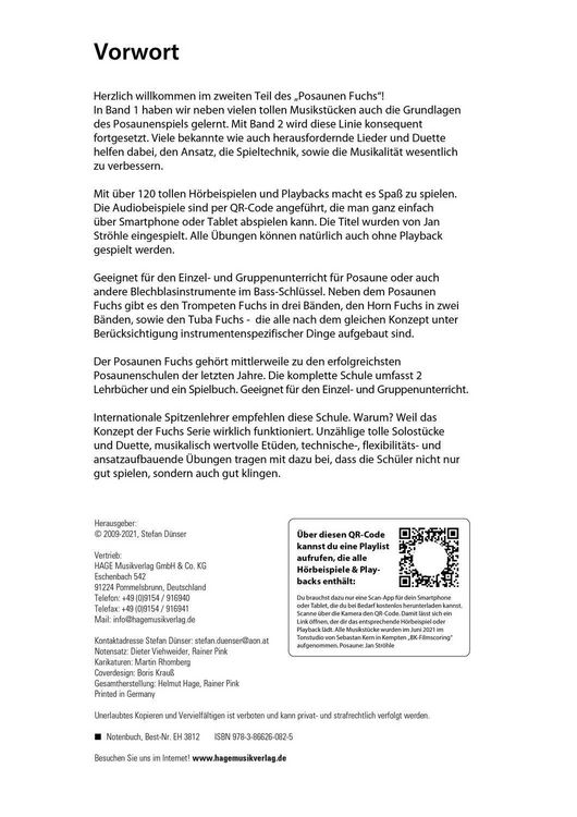 Produktbild: Posaunen Fuchs, Band 2 - Posaunenschule