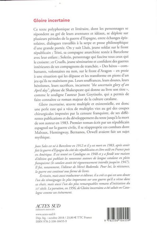 Produktbild: Gloire incertaine