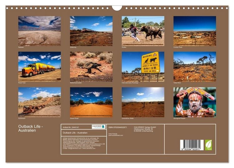 Produktbild: Outback Life - Australien (Wandkalender 2027 DIN A3 quer), CALVENDO Monatskalender