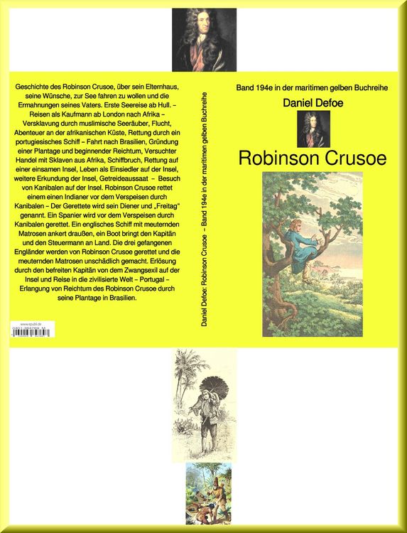 Produktbild: Daniel Defoe: Robinson Crusoe - Band 194 in der maritimen gelben Buchreihe - bei J&uuml;rgen Ruszkowski