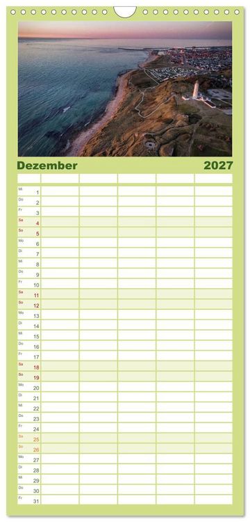 Produktbild: Familienplaner 2027 - D&auml;nemark - Mit dem Wohnmobil durch J&uuml;tland mit 5 Spalten (Wandkalender, 21 x 45 cm) CALVENDO