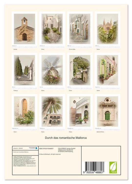 Produktbild: Durch das romantische Mallorca (Wandkalender 2026 DIN A4 hoch), CALVENDO Monatskalender