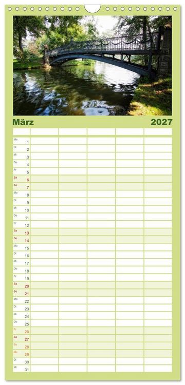 Produktbild: Familienplaner 2027 - Mecklenburgische Seenplatte - zum Tr&auml;umen sch&ouml;n mit 5 Spalten (Wandkalender, 21 x 45 cm) CALVENDO