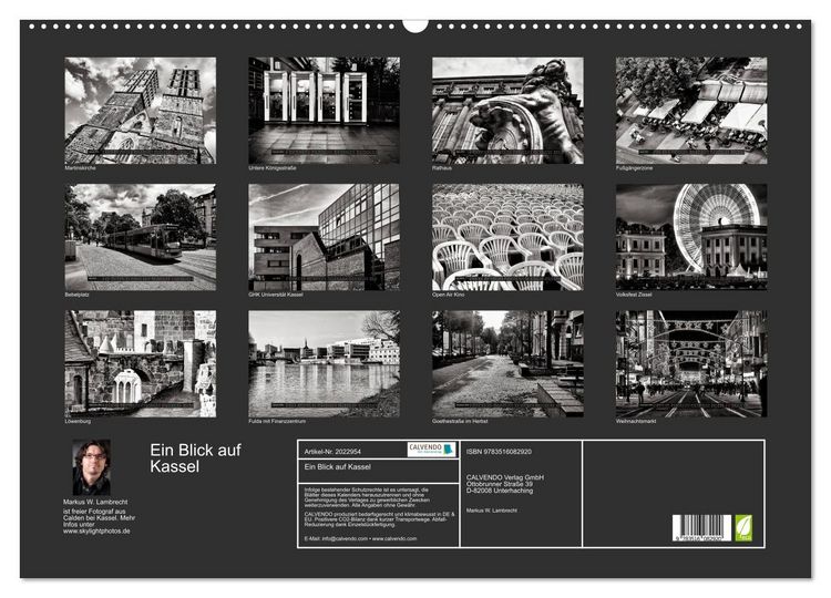 Produktbild: Ein Blick auf Kassel (Wandkalender 2026 DIN A2 quer), CALVENDO Monatskalender