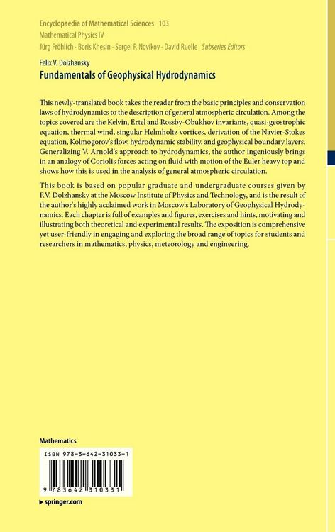 Produktbild: Fundamentals of Geophysical Hydrodynamics