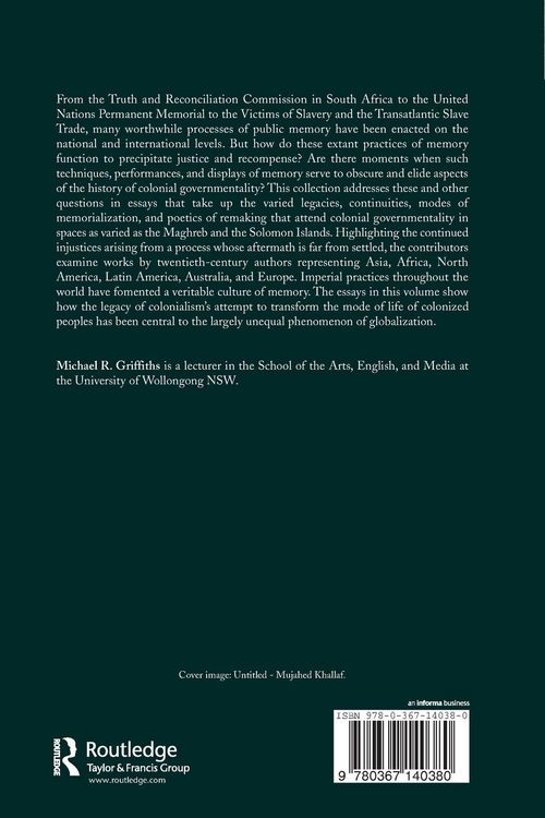 Produktbild: Biopolitics and Memory in Postcolonial Literature and Culture