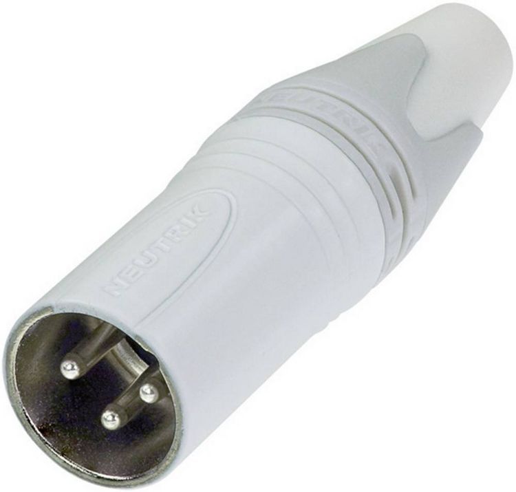 Produktbild: Neutrik NC3MXX-WT XLR-Steckverbinder Stecker, gerade Polzahl: 3 Wei&szlig; 1St.