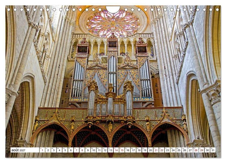 Produktbild: Les cath&eacute;drales fran&ccedil;aises &ndash; Des chefs-d'&oelig;uvre de l&rsquo;architecture gothique (Calendrier mural 2027 DIN A4 vertical), CALVENDO calendrier mensuel