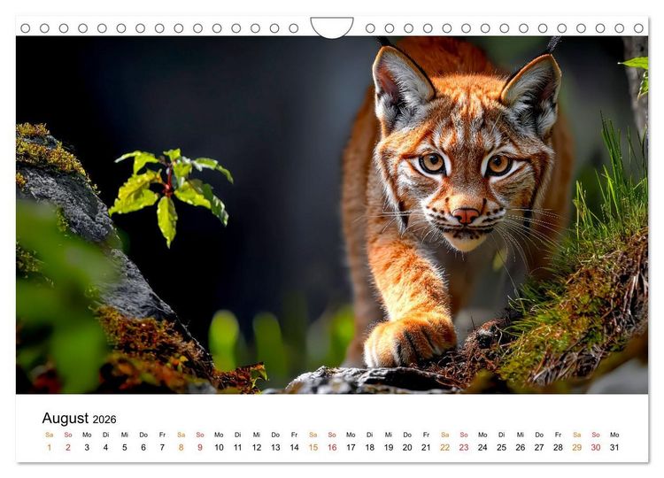 Produktbild: Luchse - die Stimme der Wildnis (Wandkalender 2026 DIN A4 quer), CALVENDO Monatskalender