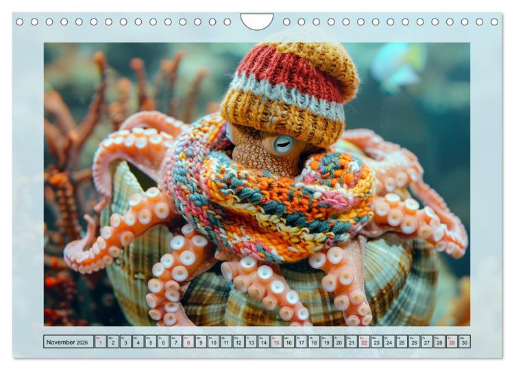 Produktbild: Tintenfisch Fashion. Coole Models zeigen die Trends (Wandkalender 2026 DIN A4 quer), CALVENDO Monatskalender