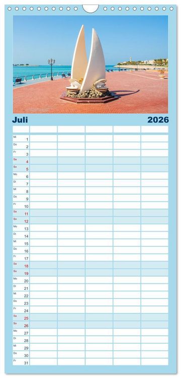 Produktbild: Familienplaner 2026 - Abu Dhabi - Bezaubernde Metropole mit 5 Spalten (Wandkalender, 21 x 45 cm) CALVENDO