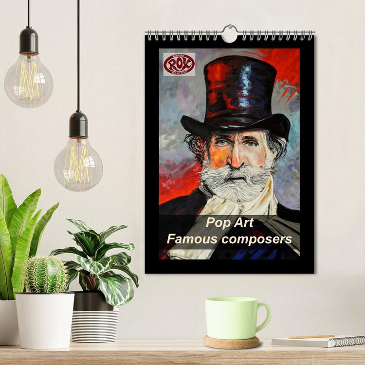 Produktbild: Pop Art Famous composers (Wall Calendar 2026 DIN A4 portrait), CALVENDO 12 Month Wall Calendar