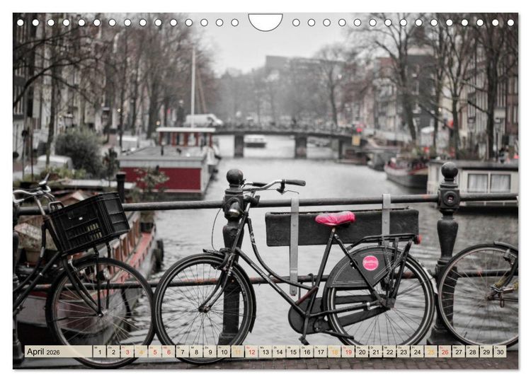 Produktbild: Fahrrad Alltag - Film Noir Style (Wandkalender 2026 DIN A4 quer), CALVENDO Monatskalender