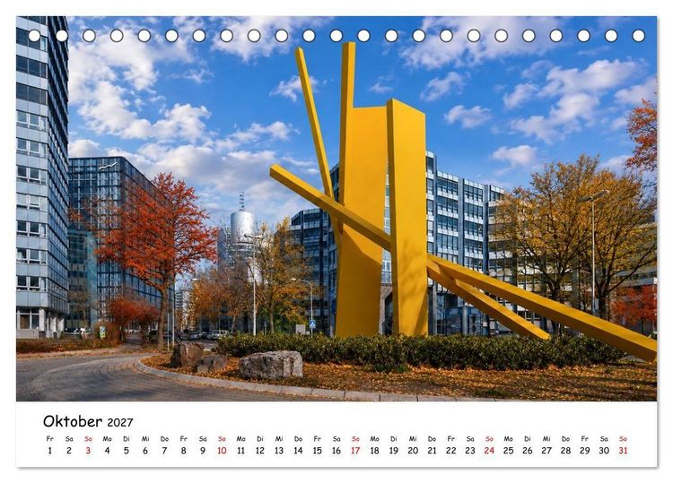 Produktbild: Eschborn Fachwerk und Finanzen (Tischkalender 2027 DIN A5 quer), CALVENDO Monatskalender