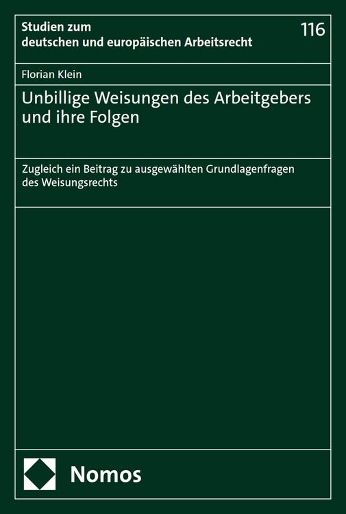 Produktbild: Unbillige Weisungen des Arbeitgebers und ihre Folgen