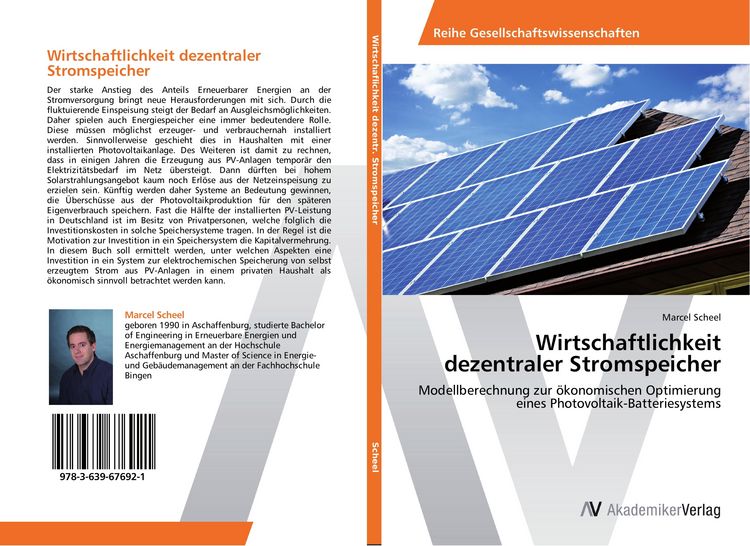 Produktbild: Wirtschaftlichkeit dezentraler Stromspeicher