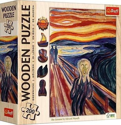 Produktbild: Holz Puzzle 200 - Der Schrei / Edvard Munch