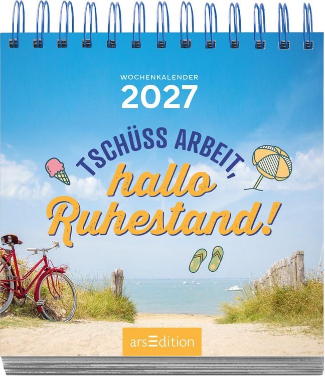 Produktbild: Mini-Wochenkalender Tsch&uuml;ss Arbeit, hallo Ruhestand! 2027