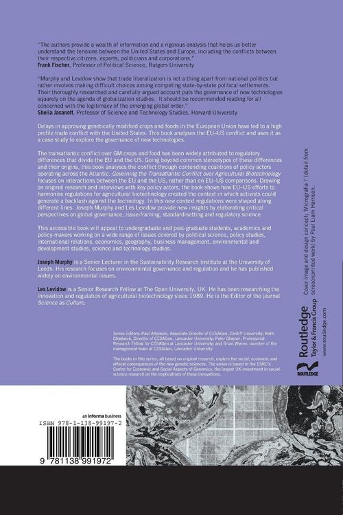 Produktbild: Governing the Transatlantic Conflict over Agricultural Biotechnology