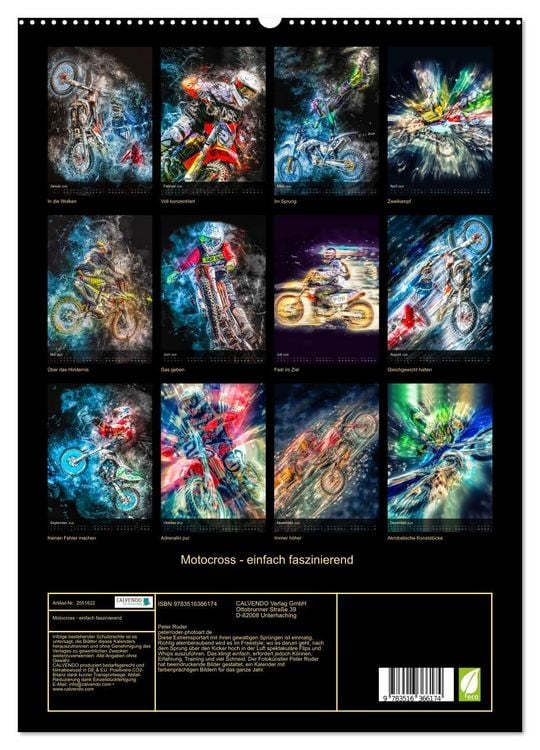 Produktbild: Motocross - einfach faszinierend (hochwertiger Premium Wandkalender 2026 DIN A2 hoch), Kunstdruck in Hochglanz