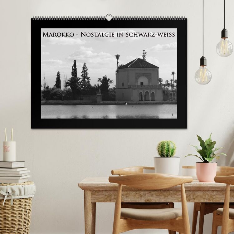 Produktbild: Marokko - Nostalgie in schwarz-weiss (Wandkalender 2026 DIN A2 quer), CALVENDO Monatskalender