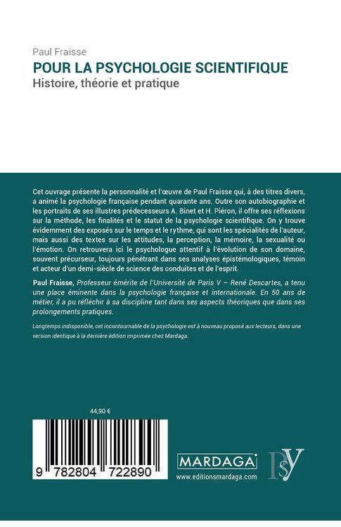 Produktbild: Pour la psychologie scientifique