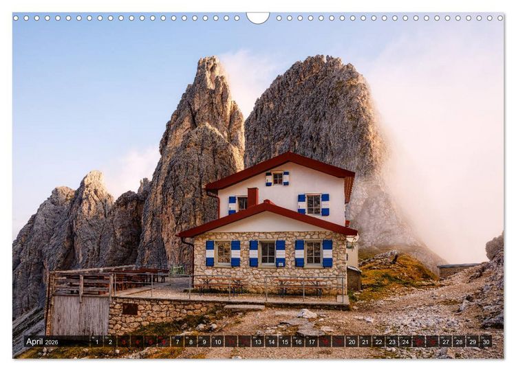 Produktbild: H&uuml;ttenzauber: Bergh&uuml;tten in den Alpen (Wandkalender 2026 DIN A3 quer), CALVENDO Monatskalender