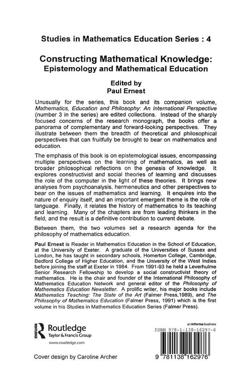 Produktbild: Constructing Mathematical Knowledge