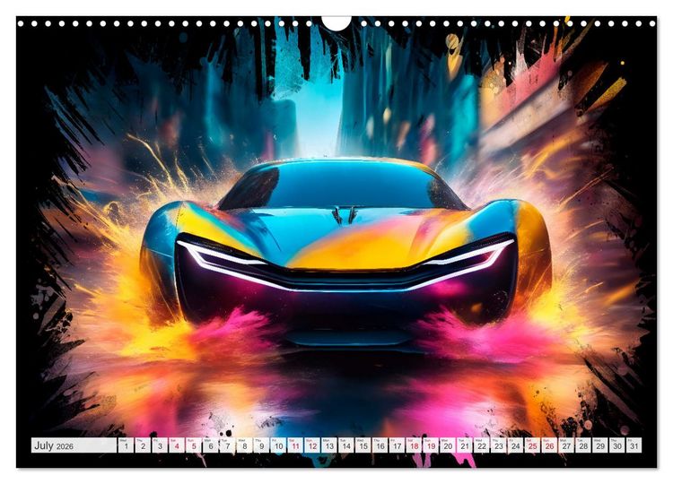 Produktbild: COOL SPORTSCARS Breathtaking AI-generated speedsters (Wall Calendar 2026 DIN A3 landscape), CALVENDO 12 Month Wall Calendar