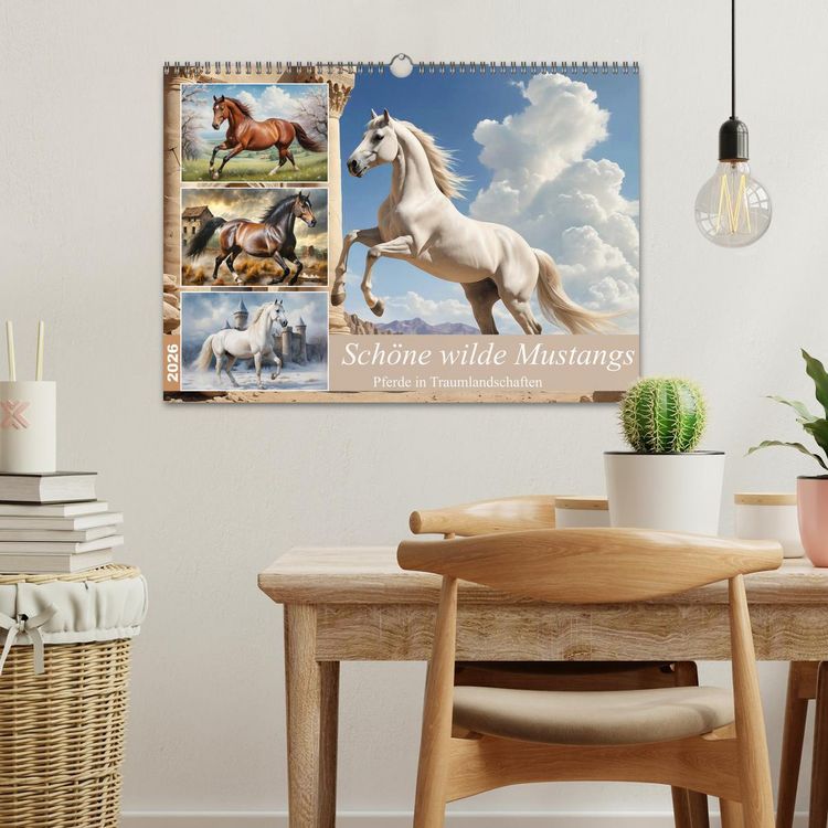 Produktbild: Sch&ouml;ne wilde Mustangs (Wandkalender 2026 DIN A3 quer), CALVENDO Monatskalender