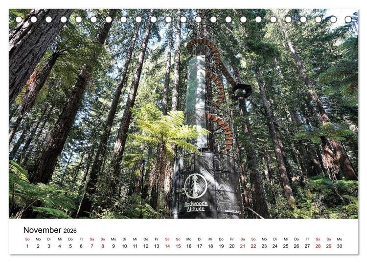 Produktbild: Neuseeland - Regionen Waikato und Bay of Plenty (Tischkalender 2026 DIN A5 quer), CALVENDO Monatskalender