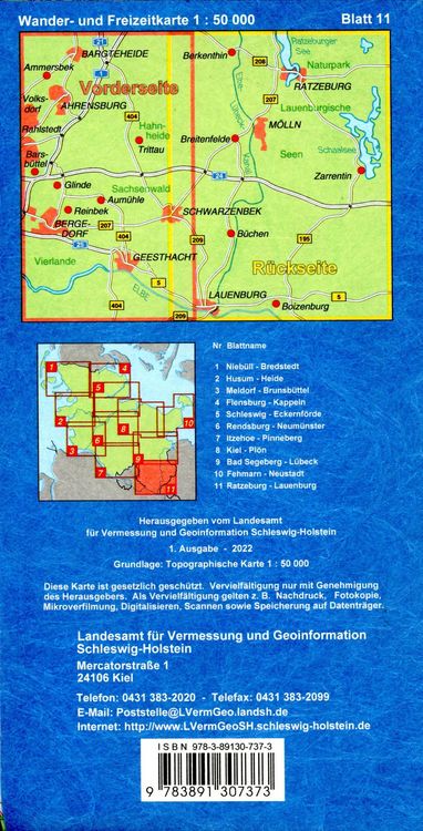 Produktbild: Wander- und Freizeitkarte Ratzeburg - Lauenburg