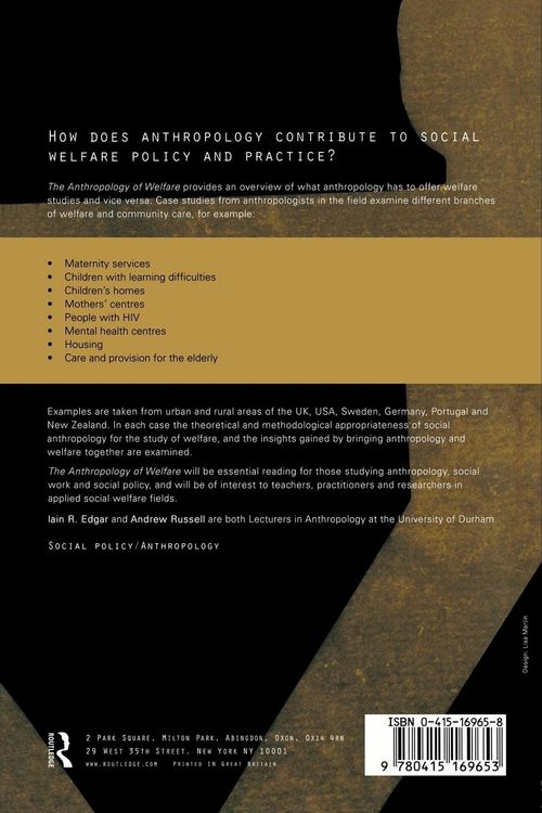 Produktbild: The Anthropology of Welfare