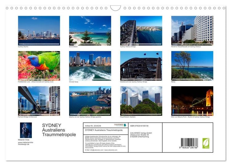 Produktbild: SYDNEY Australiens Traummetropole (Wandkalender 2026 DIN A3 quer), CALVENDO Monatskalender