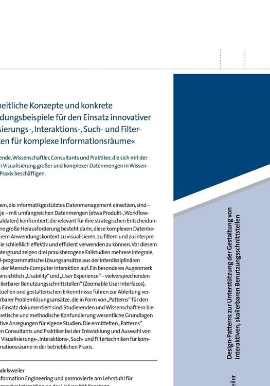 Produktbild: Design-Patterns zur Unterst&uuml;tzung der Gestaltung von interaktiven, skalierbaren Benutzungsschnittstellen