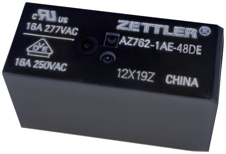 Produktbild: Zettler Electronics AZ762-1AE-48DE Printrelais 48 V/DC 16A 1 Schlie&szlig;er 1St.