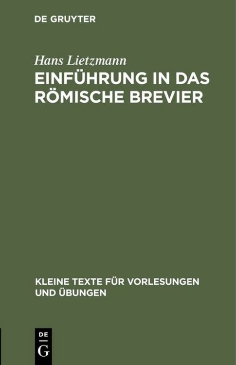 Produktbild: Einf&uuml;hrung in das r&ouml;mische Brevier