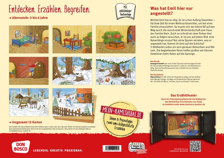 Produktbild: Wichtel Emil und der Weihnachtswirbel. Kamishibai Bildkartenset
