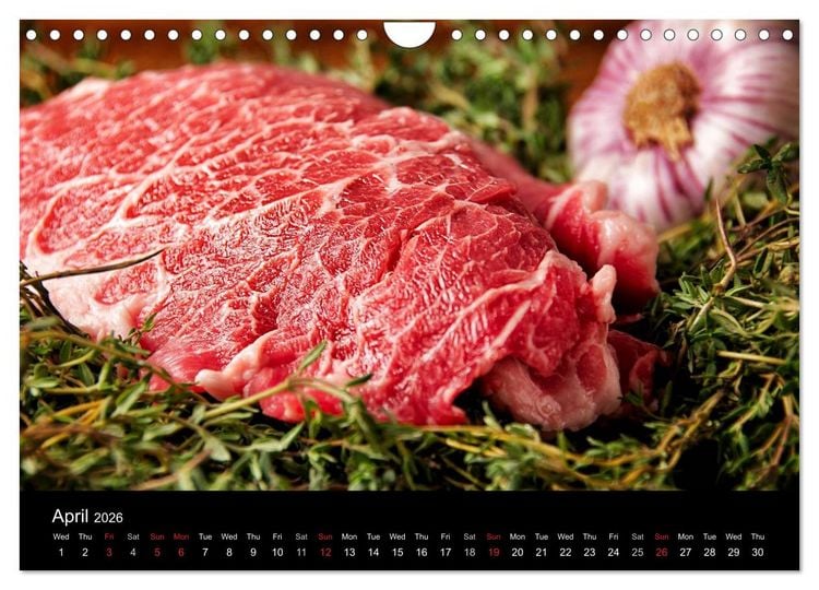 Produktbild: Delicious - Gourmet Food Calendar 2026 / UK-Version (Wall Calendar 2026 DIN A4 landscape), CALVENDO 12 Month Wall Calendar
