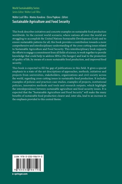 Produktbild: Sustainable Agriculture and Food Security