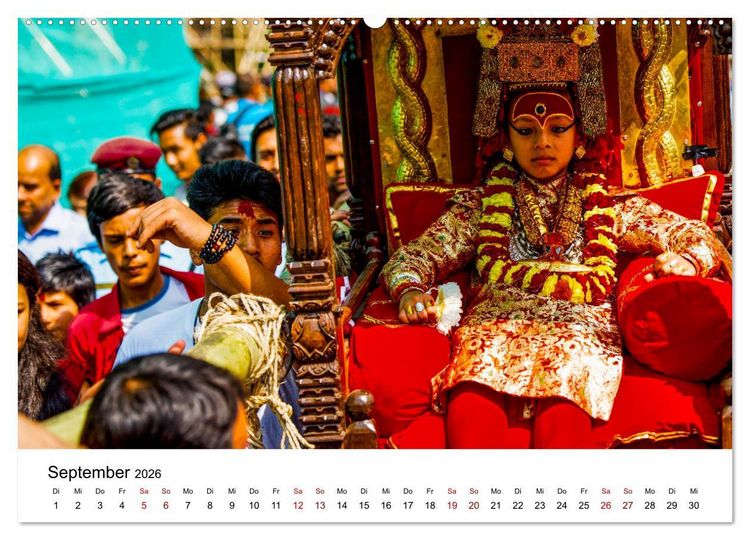 Produktbild: Impressionen aus Kathmandu (hochwertiger Premium Wandkalender 2026 DIN A2 quer), Kunstdruck in Hochglanz