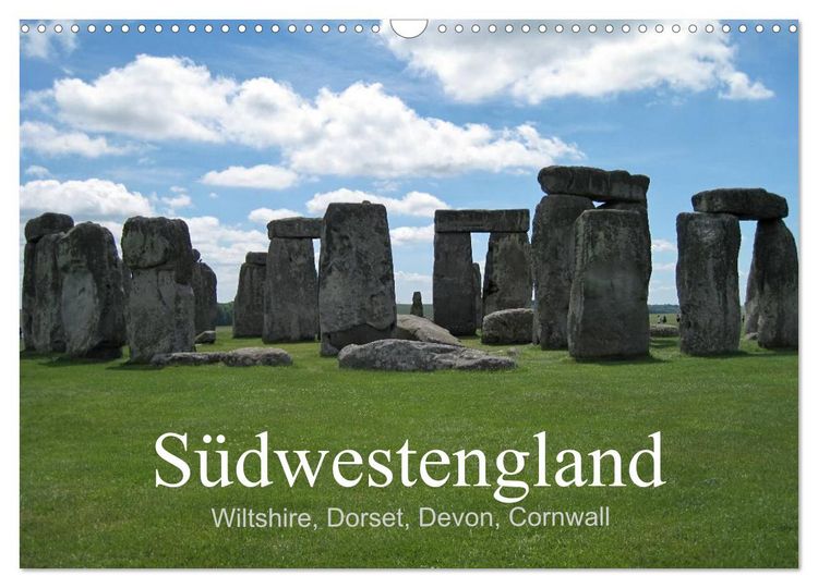 Produktbild: S&uuml;dwestengland (Wandkalender 2026 DIN A3 quer), CALVENDO Monatskalender