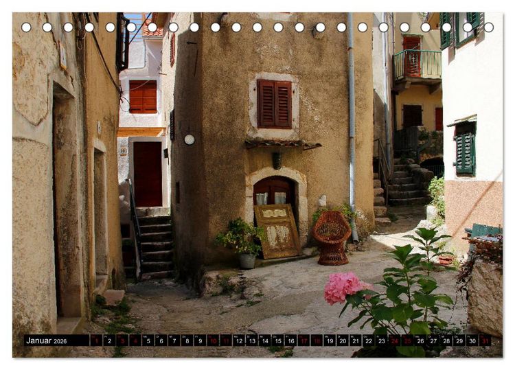 Produktbild: Kroatische Adria - Von Opatija bis Krk (Tischkalender 2026 DIN A5 quer), CALVENDO Monatskalender