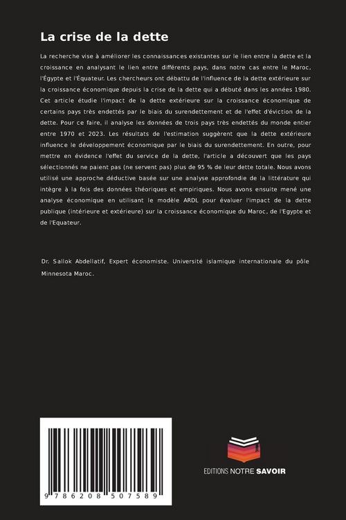 Produktbild: La crise de la dette