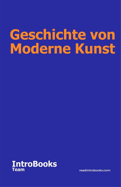 Produktbild: Geschichte von Moderne Kunst